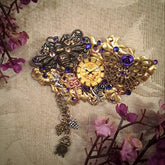 Fantasy Purple Crystal Brooch Pin