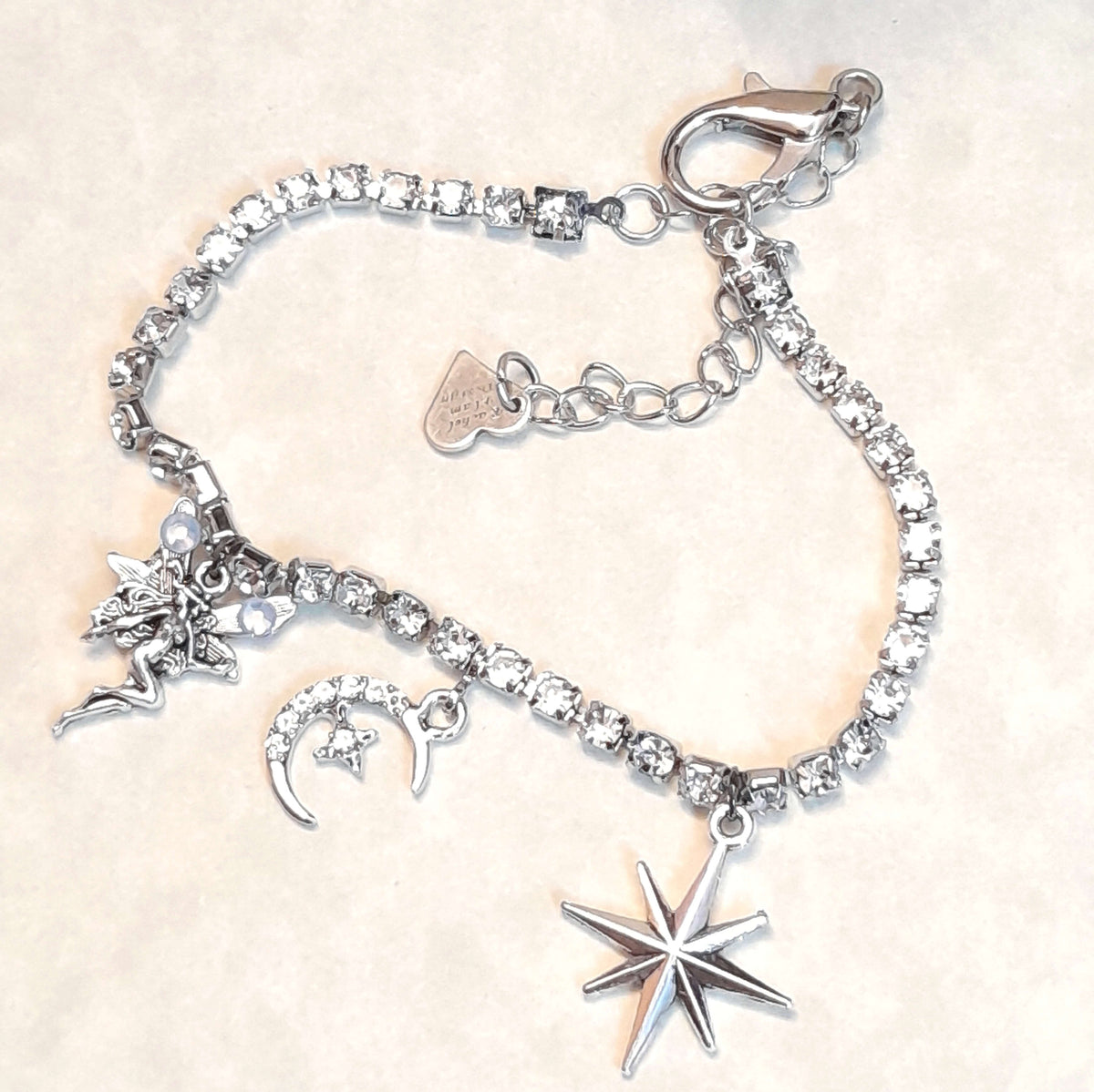 Fairy Crescent Moon Crystal Anklet