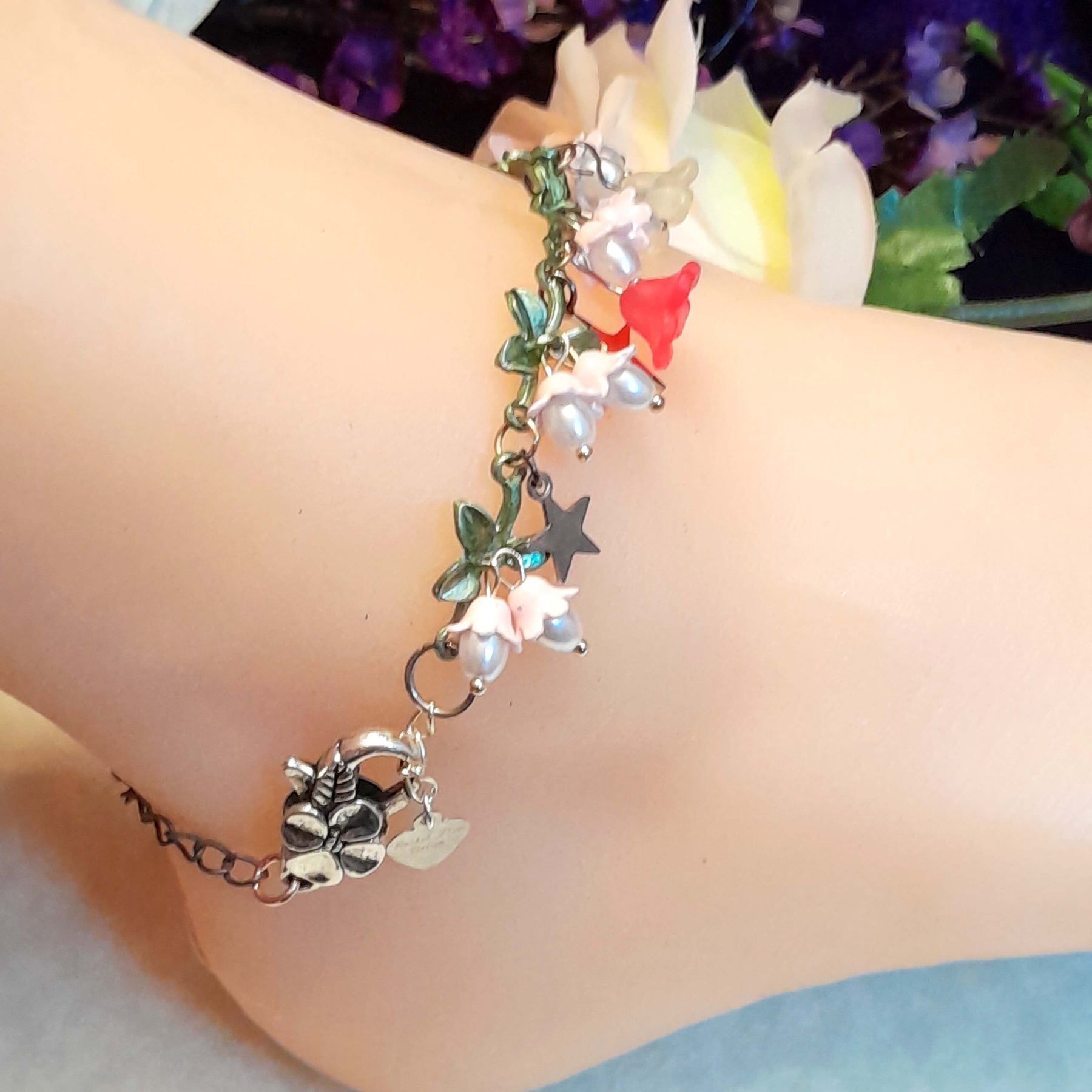 Fairy Flowers Anklet - Foot Jewelry