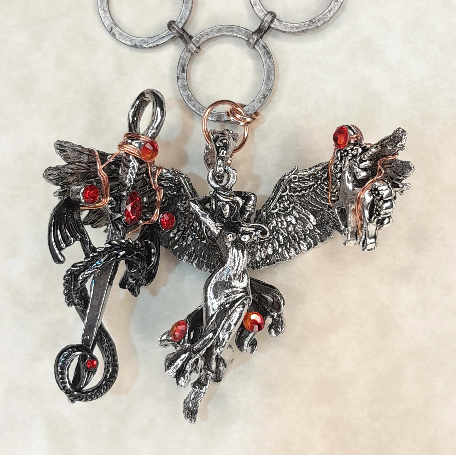 Winged Angel Dragon Fantasy Necklace