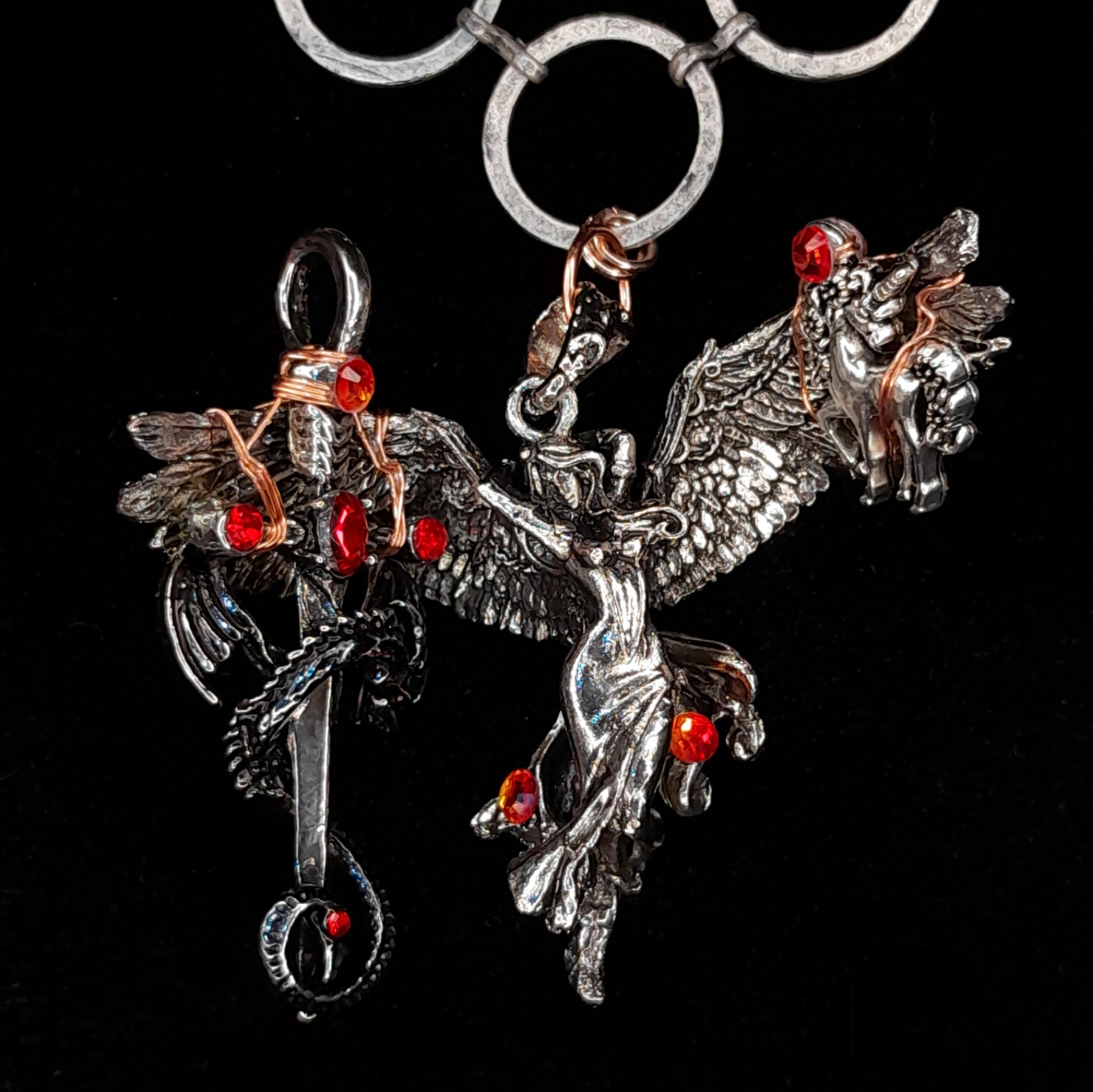 Winged Angel Dragon Fantasy Necklace