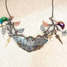 Owl Fantasy Statement Necklace