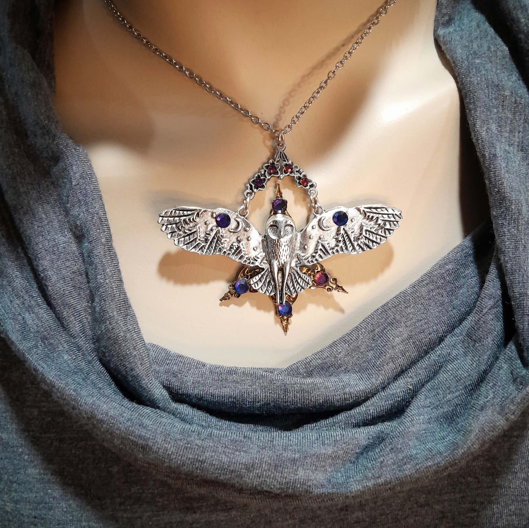 Magical Owl Star Necklace