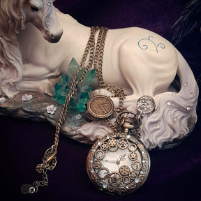 Steampunk Magical Pocket Watch Necklace