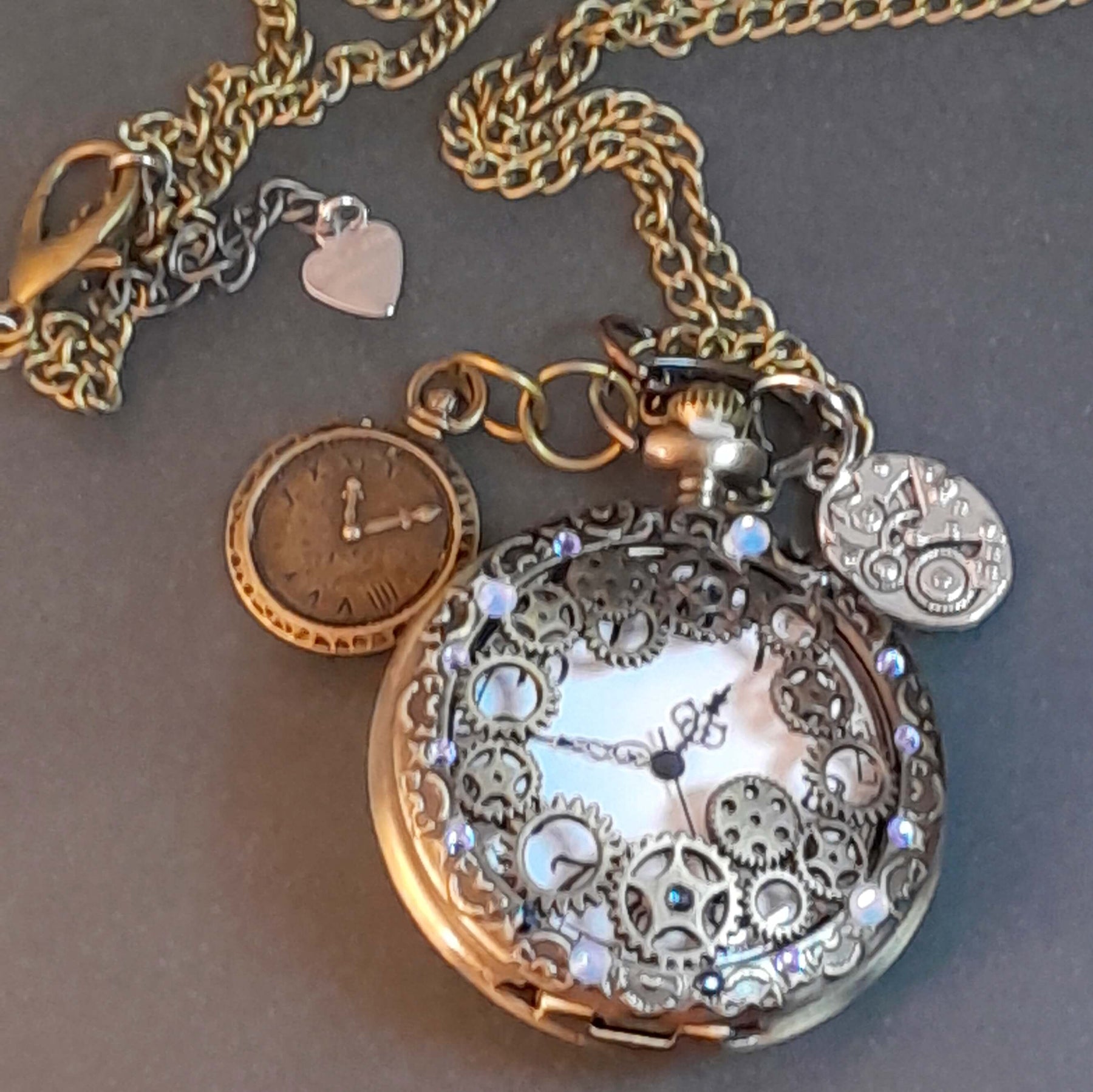 Steampunk Magical Pocket Watch Necklace