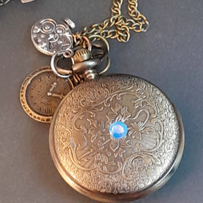 Steampunk Magical Pocket Watch Necklace