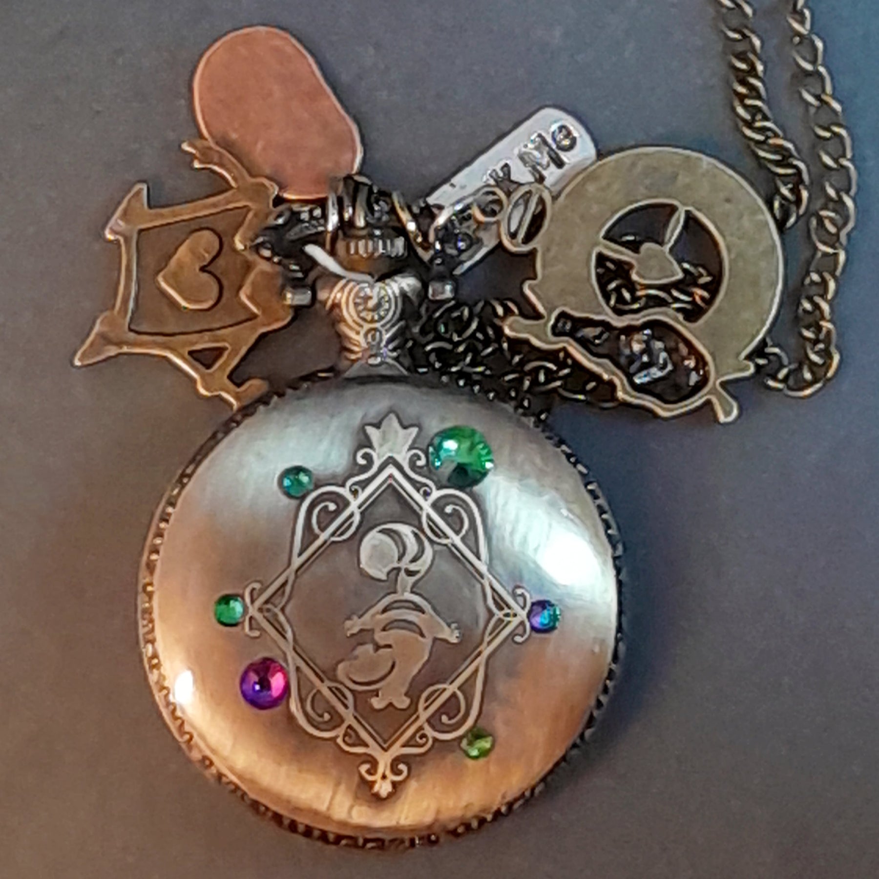 Alice in Wonderland Pocket Watch Necklace