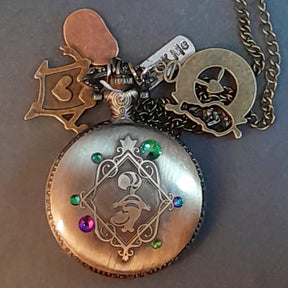 Alice in Wonderland Pocket Watch Necklace