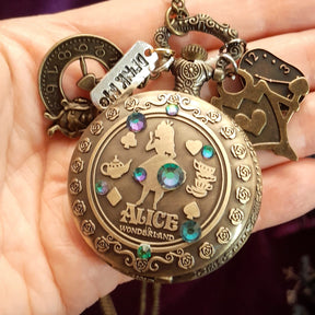 Alice in Wonderland Pocket Watch Necklace