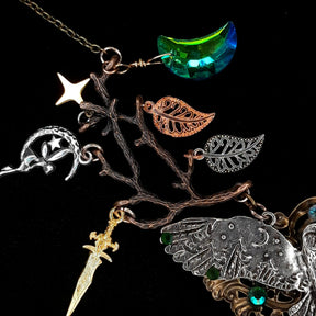 Owl Fantasy Statement Necklace