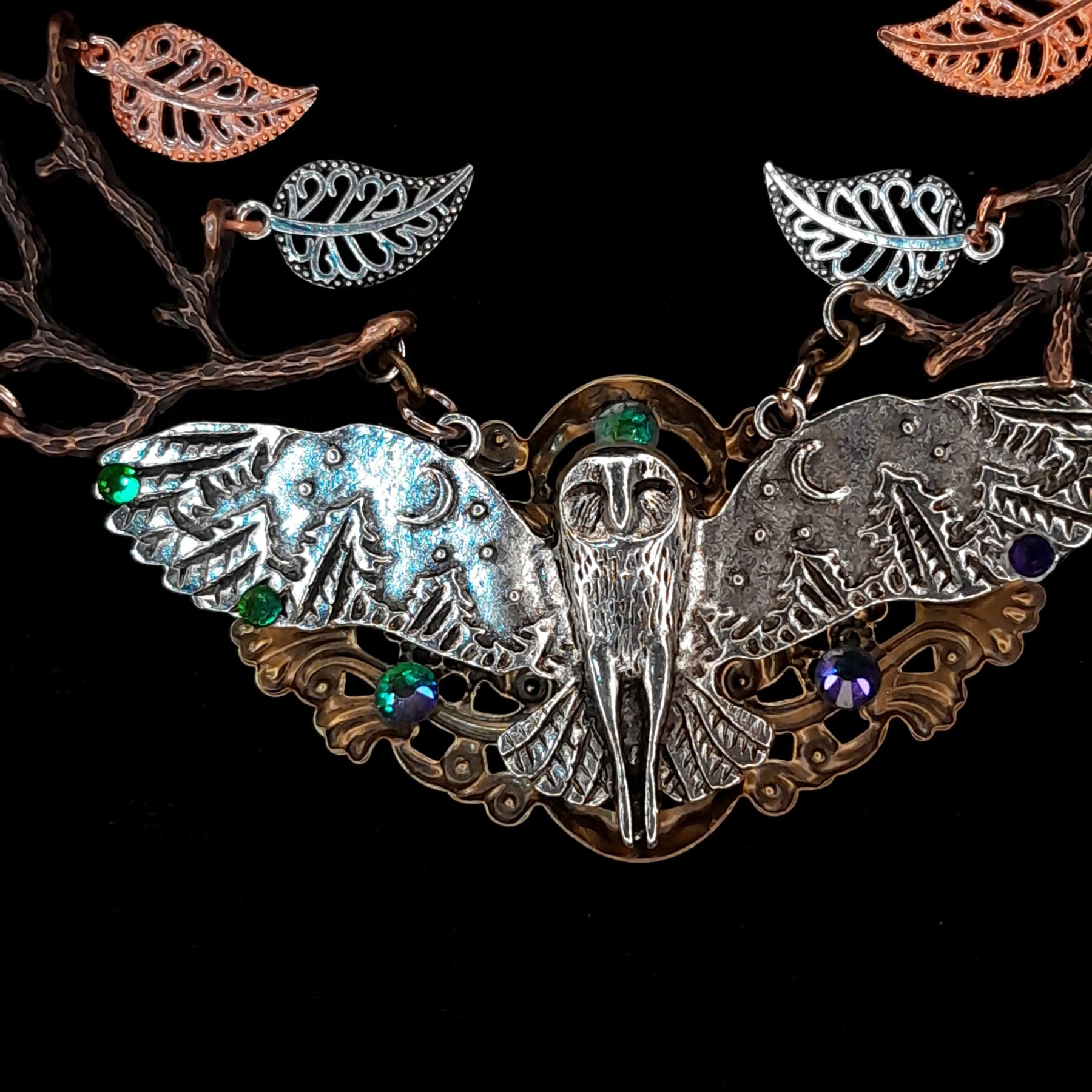 Owl Fantasy Statement Necklace