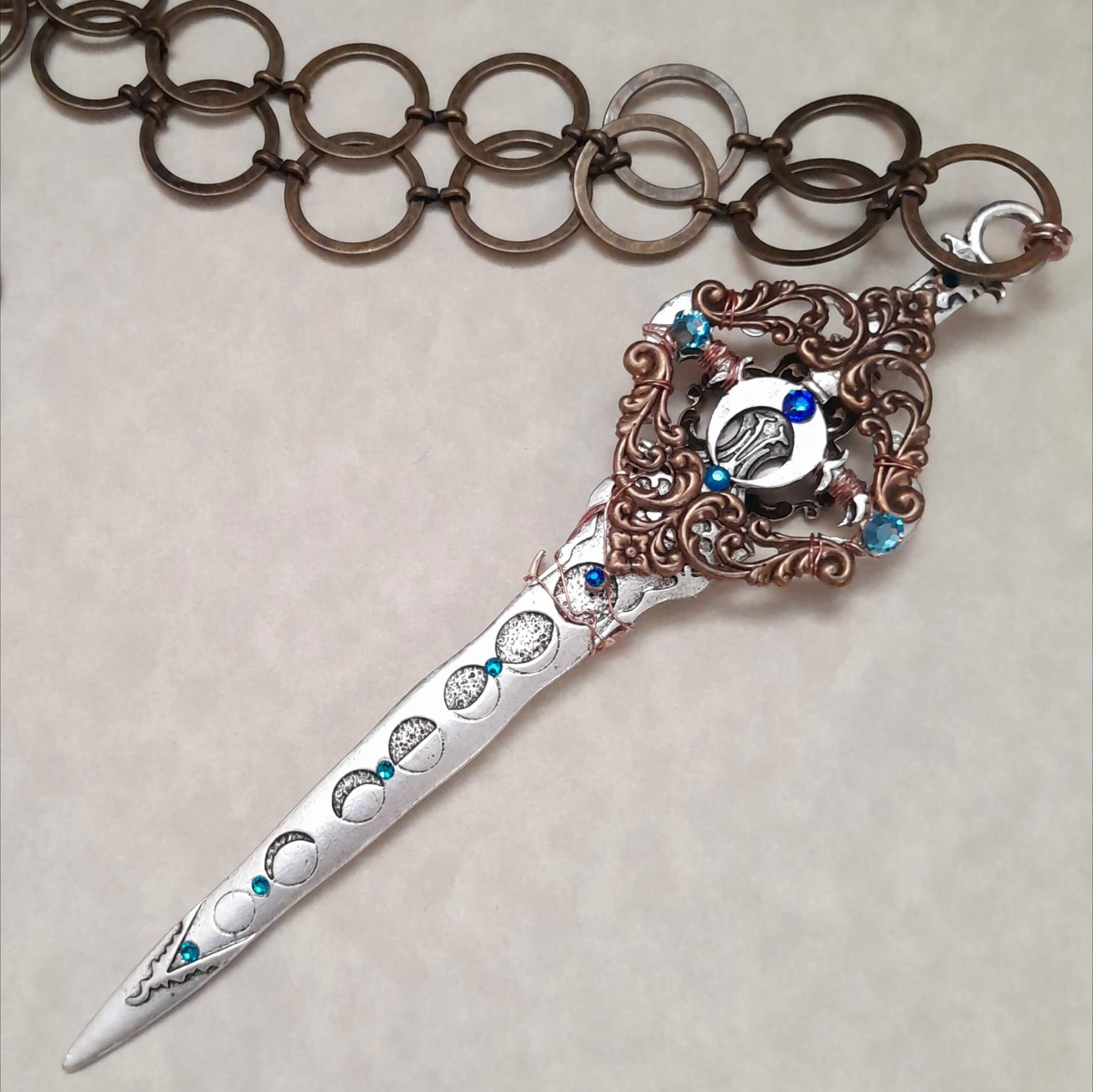 Blue Eye Sword Necklace