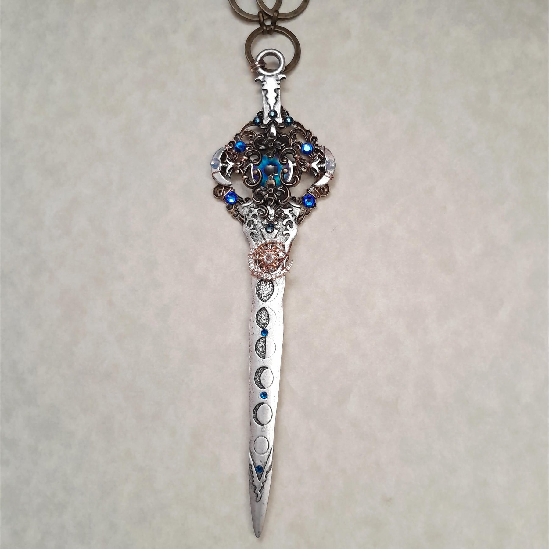 Blue Eye Sword Necklace