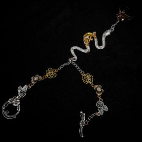 Snake & Dragonfly Fantasy Hand Chain