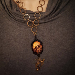 Bird & Phoenix Cabochon Necklace