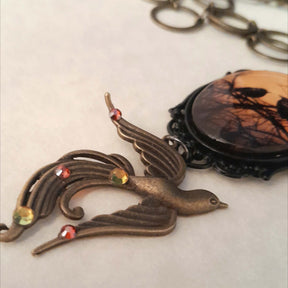 Bird & Phoenix Cabochon Necklace