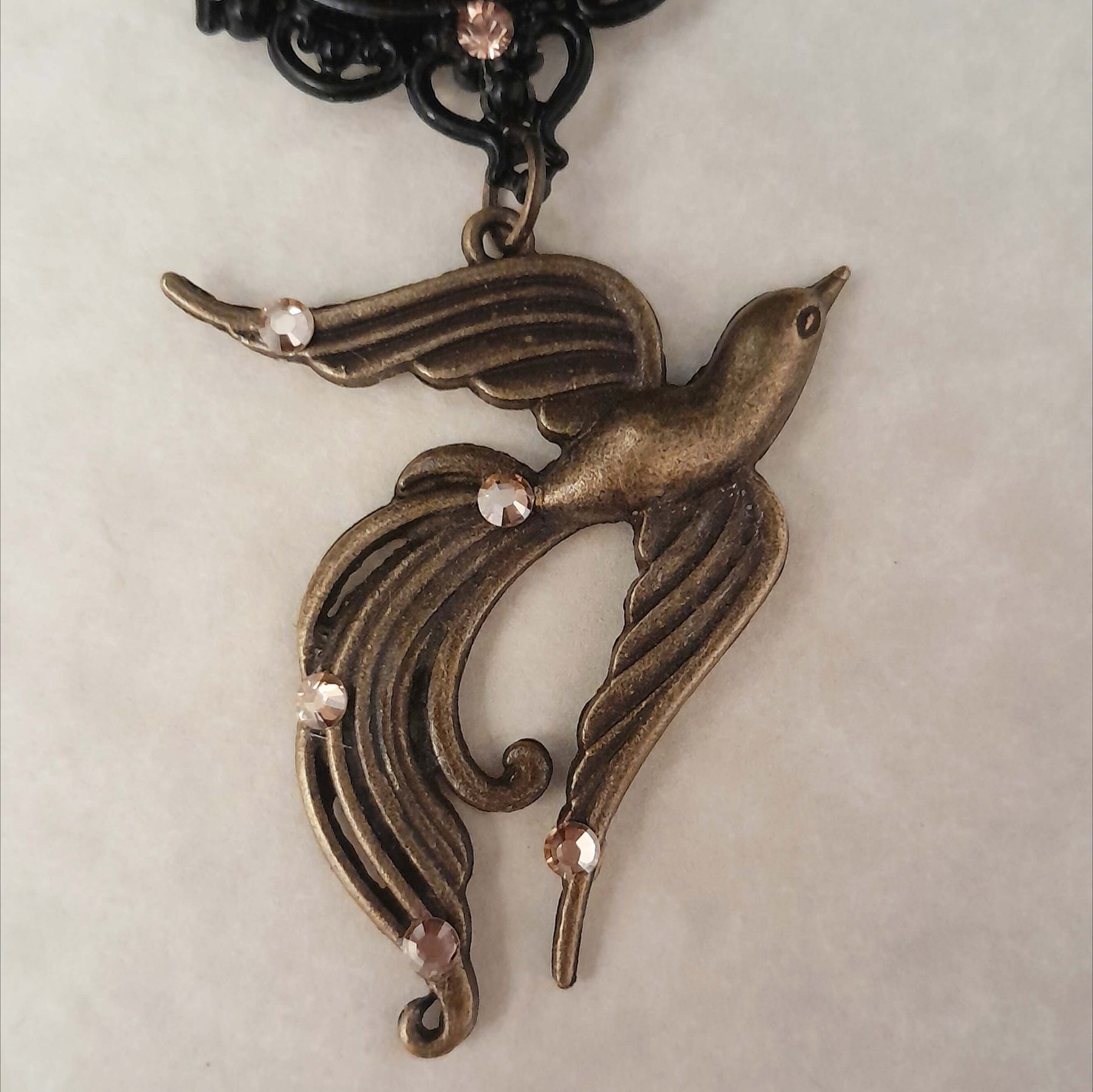 Cat & Phoenix Cabochon Necklace