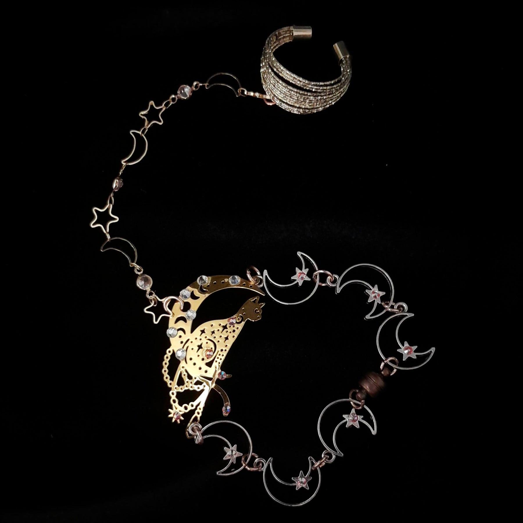 Cat & Moon Magical Hand Chain