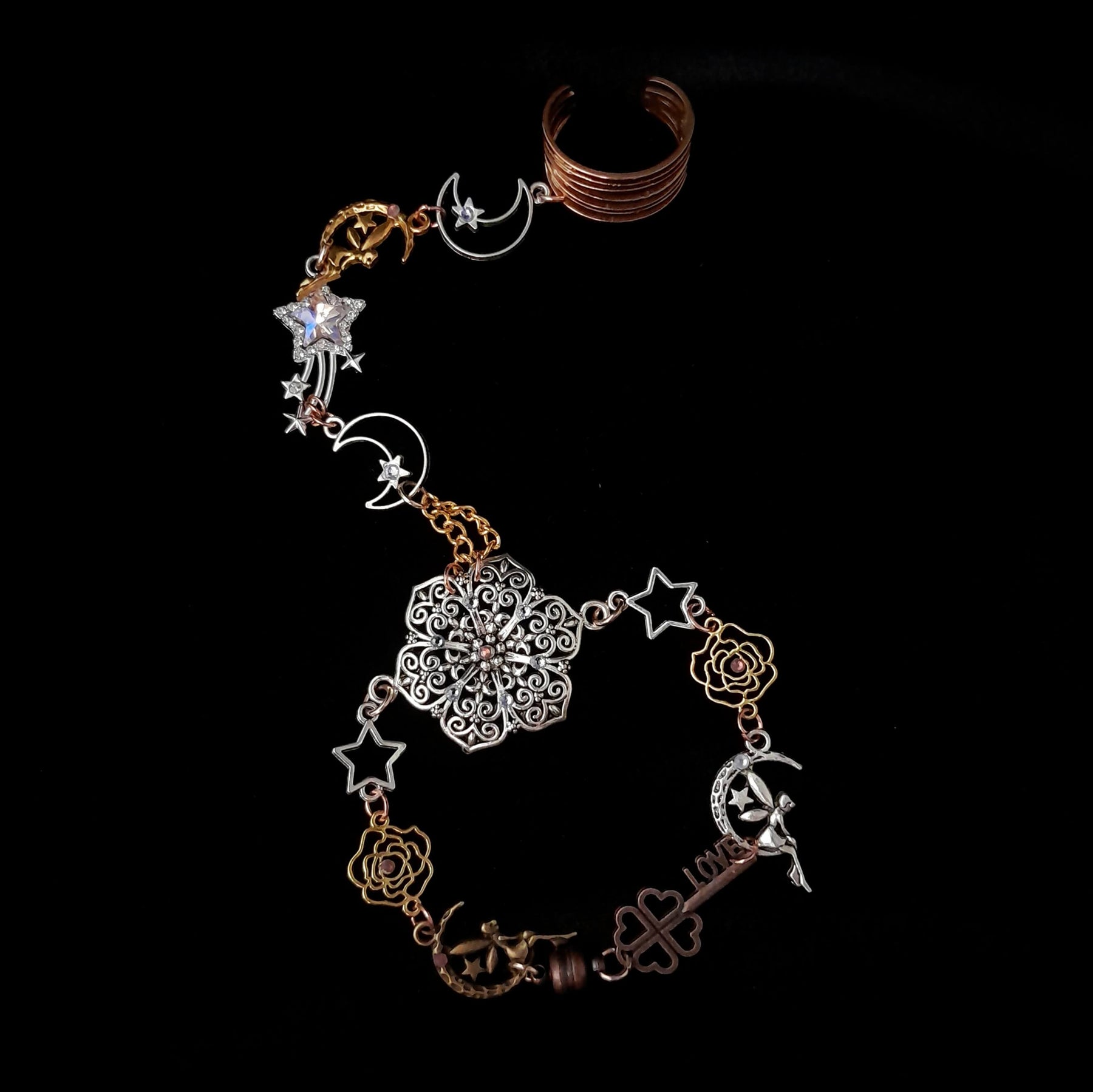 Moon Fairy Flower Hand Chain