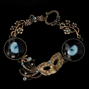 Blue Crystal Mask Dragon Eye Bracelet