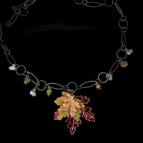 Leaf & Pumpkin Nature Necklace