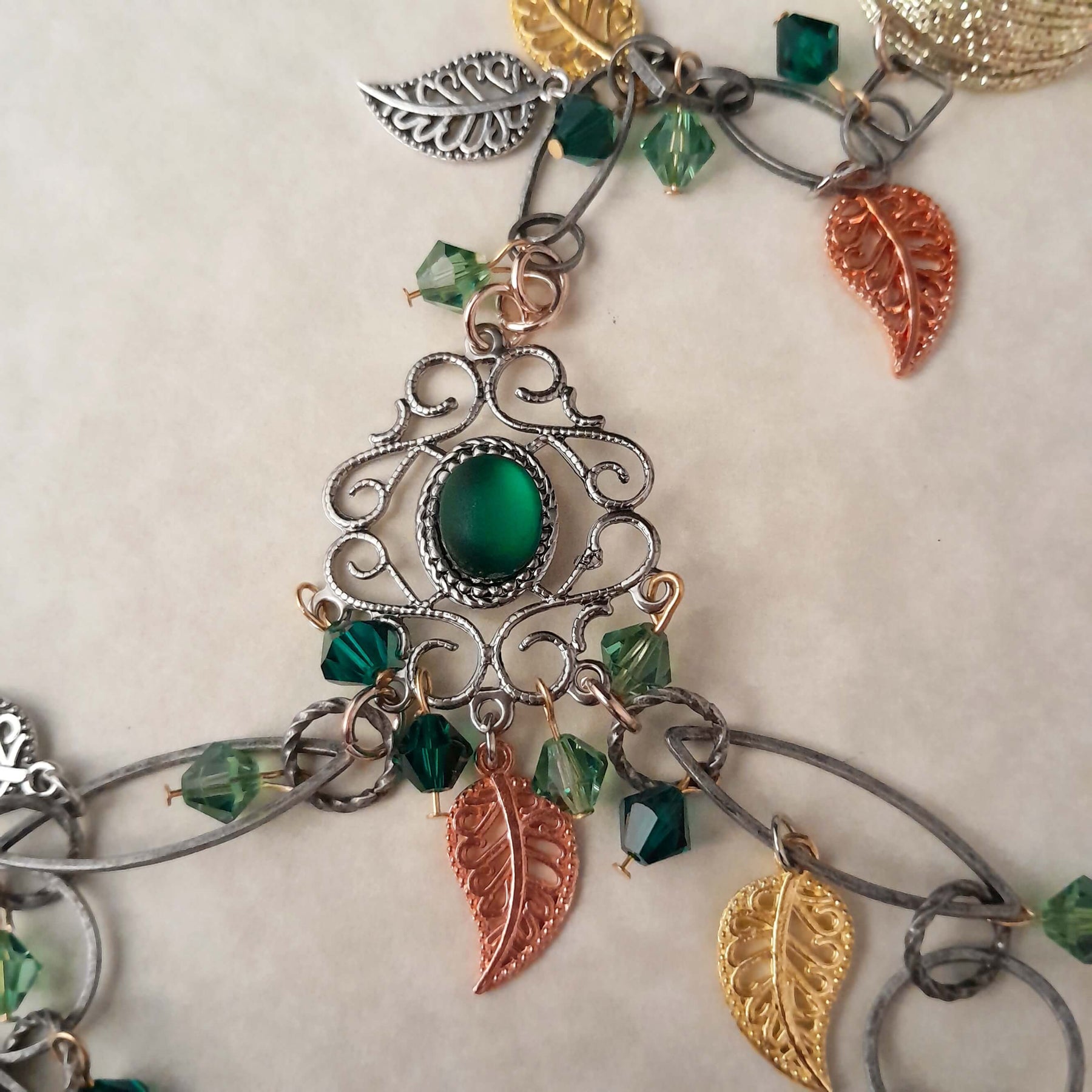 Green Leaves & Nature Hand Chain