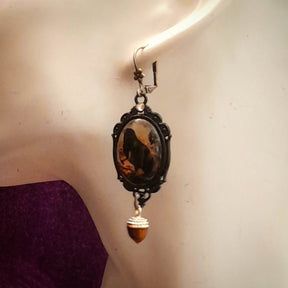 Witchy Crow & Acorn Earrings