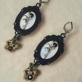 Crow & Skull Witchy Earrings