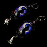 Purple Witchy Cabochon Earrings