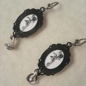 Crow Witchy Cabochon Earrings