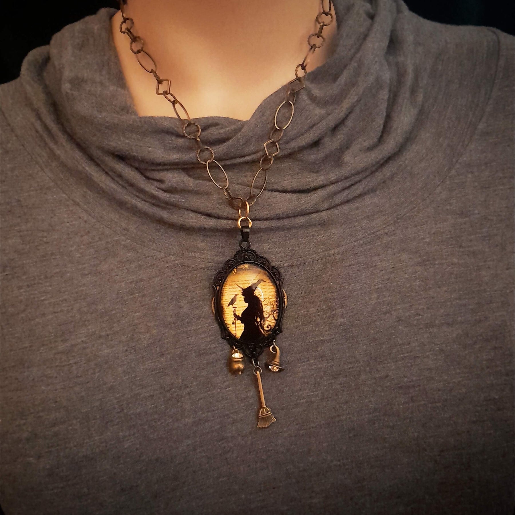 Witchy Fantasy Cabochon Necklace