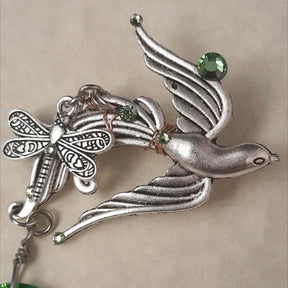 Phoenix & Dragonfly Fantasy Brooch Pin