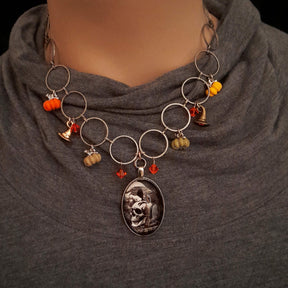 Skull & Crow Witchy Necklace