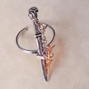 Adjustable Sword & Stars Ring