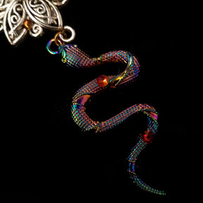 Peacock Mask Multicolor Snake Necklace