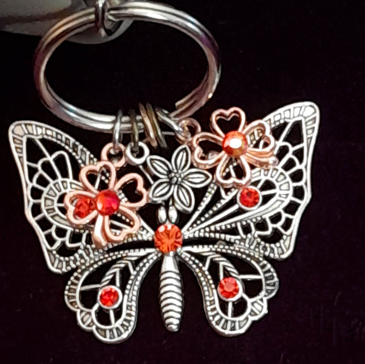 Butterfly Clover Purse Charm