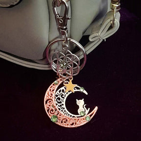 Cat & Moons Purse Charm