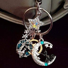 Cats Moons & Stars Purse Charm