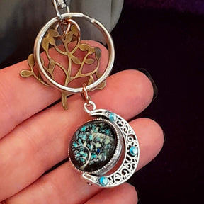 Tree of Life Moon Purse Charm