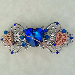 Sapphire Blue Filigree Hairclip