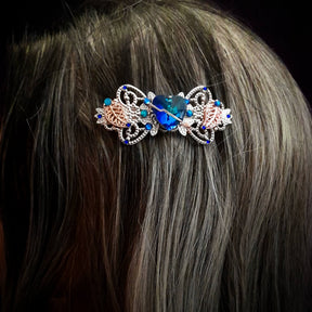 Sapphire Blue Filigree Hairclip