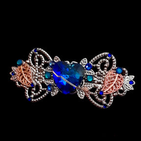 Sapphire Blue Filigree Hairclip