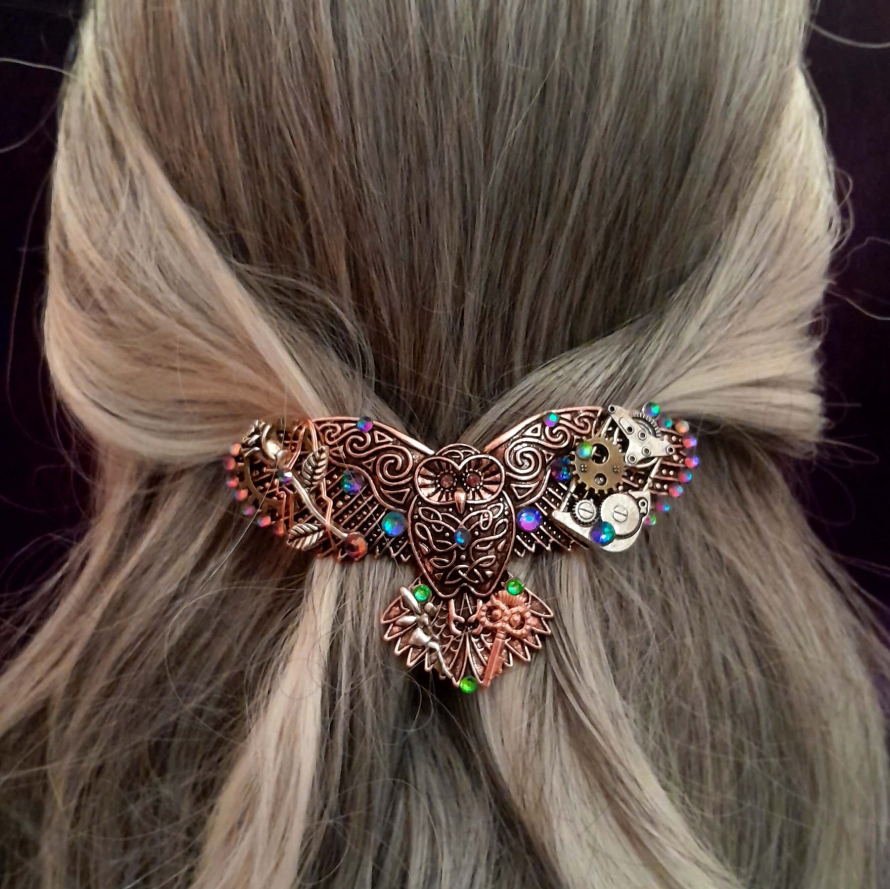 Rose Gold Magical Owl Hairclip