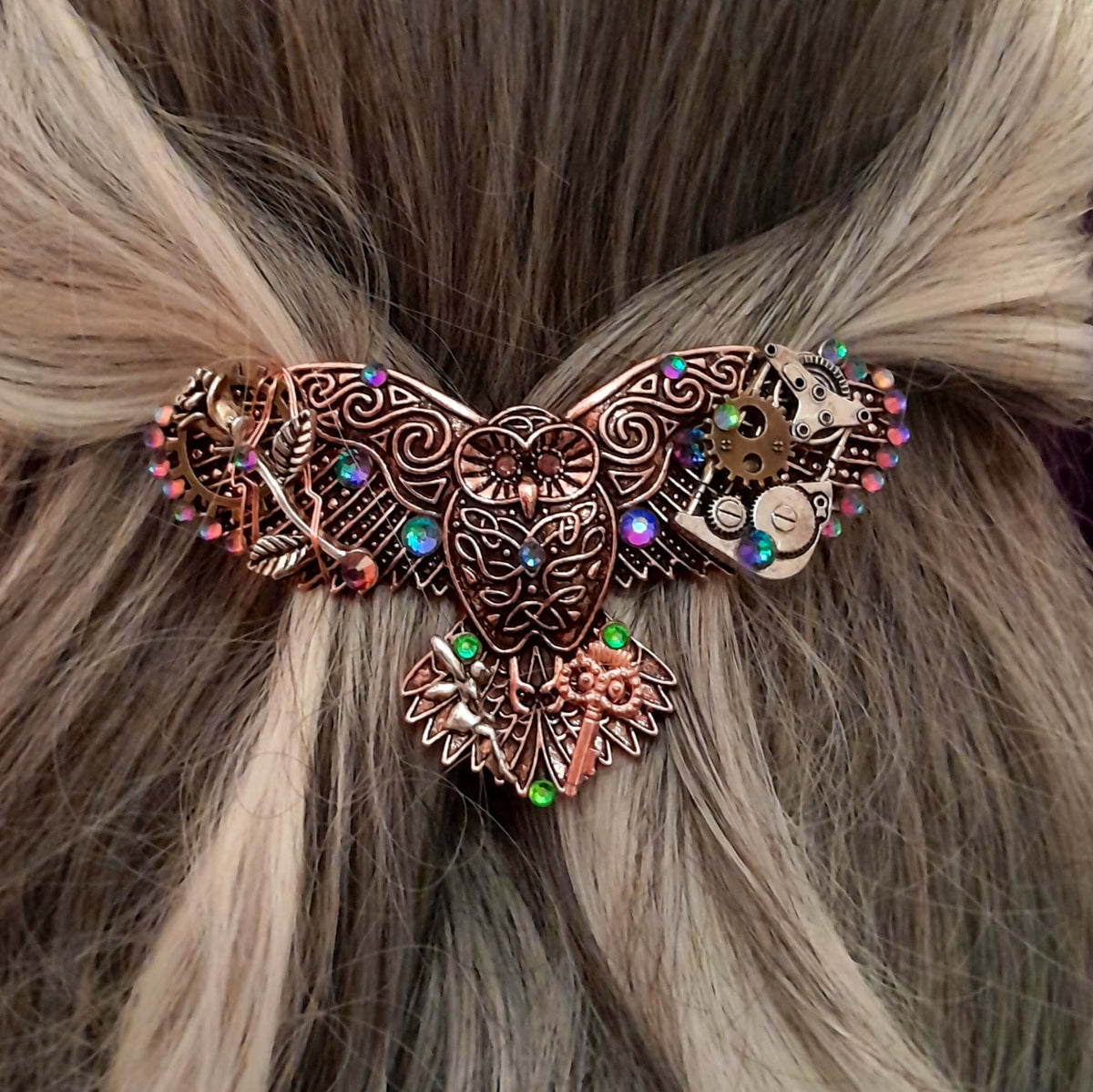 Rose Gold Magical Owl Hairclip