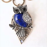 Lapis Lazuli Blue Owl Necklace