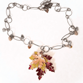 Leaf & Pumpkin Nature Necklace