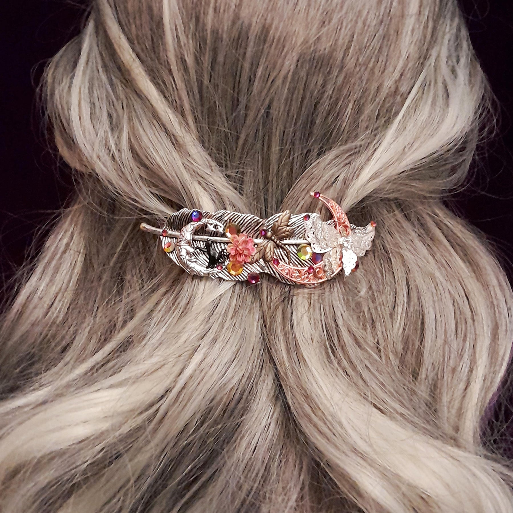 Butterfly Hairclip Moon Cat Barrette