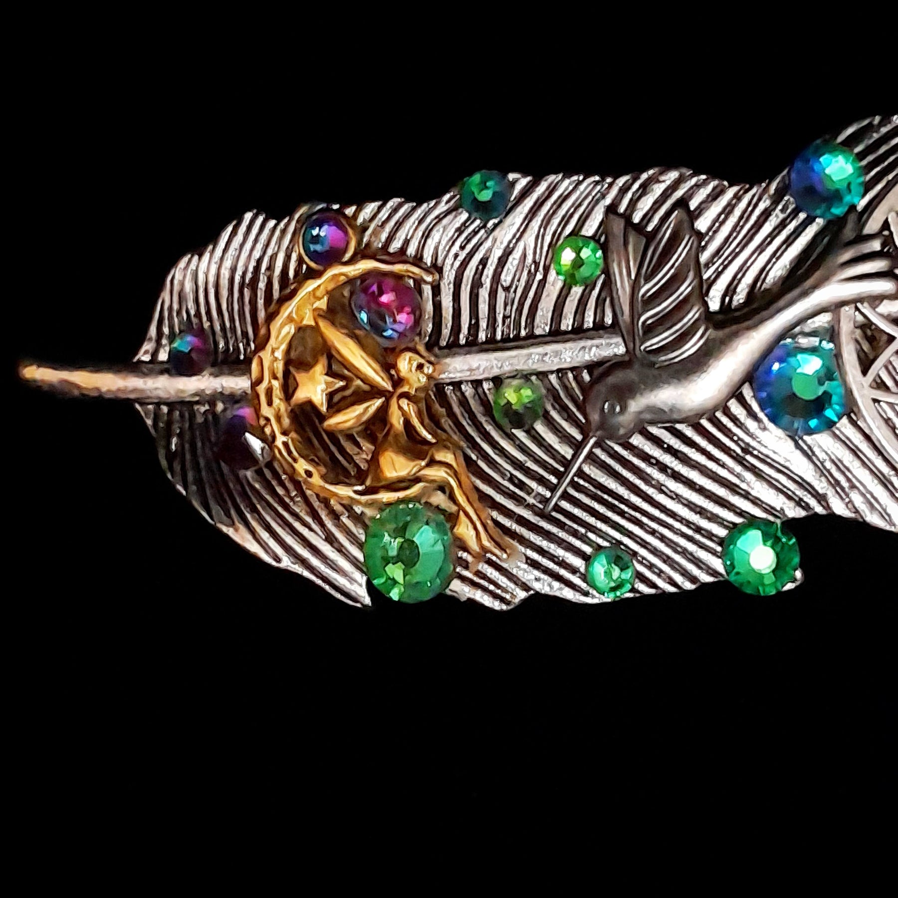 Feather Hairclip Hummingbird Bohemian Style Barrette