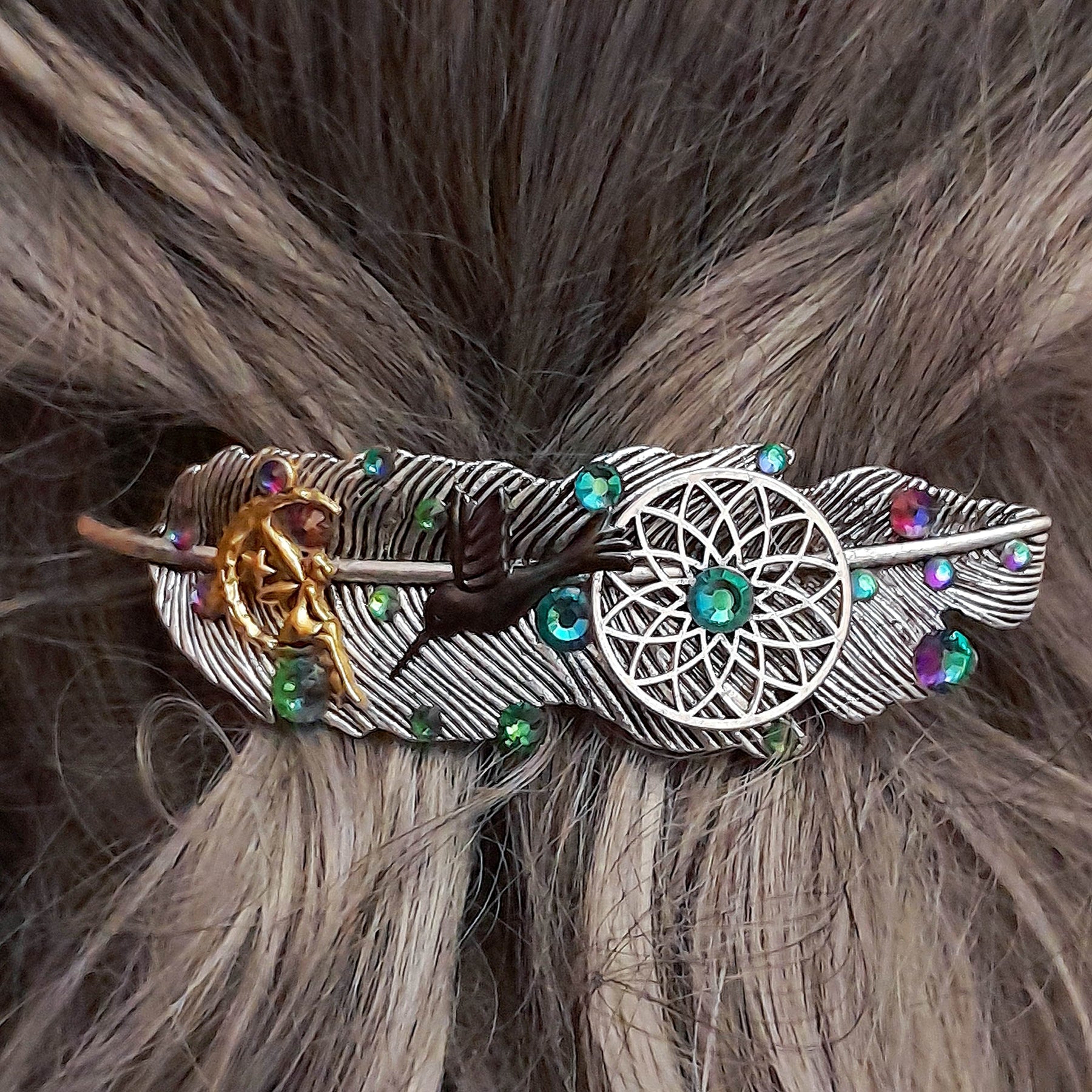 Feather Hairclip Hummingbird Bohemian Style Barrette