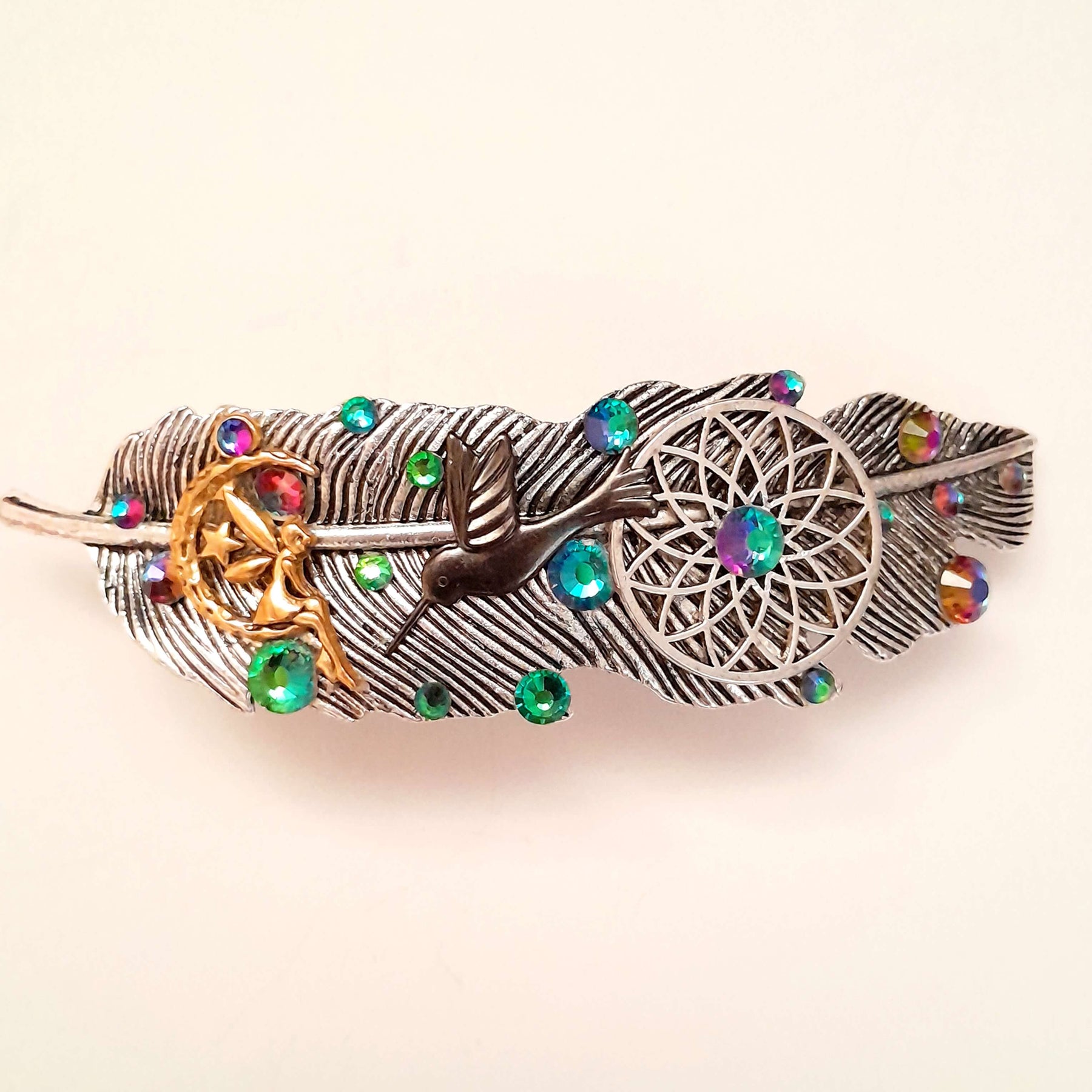 Feather Hairclip Hummingbird Bohemian Style Barrette